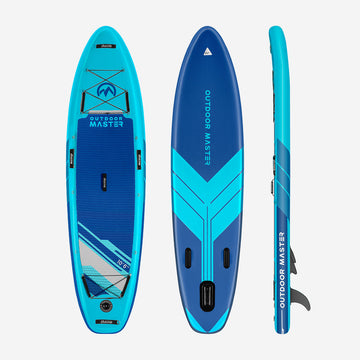 OUTDOORMASTER Inflatable Paddle Board with Paddle - 10'6"-SHIPPING TO US ONLY