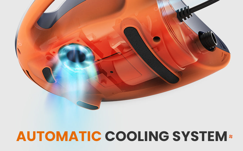 paddle board pump with cooling system